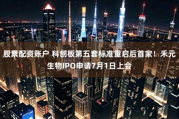股票配资账户 科创板第五套标准重启后首家！禾元生物IPO申请7月1日上会